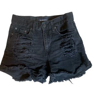 Aeropostale High-Rise Denim Mom Shorts